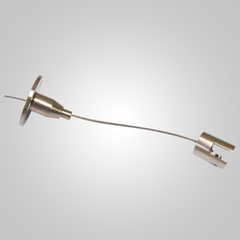 Ceiling hanging kit comprising ceiling mount,1m of 1.5mm wire and single clamp