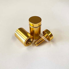 Aluminium Fitting with Satin Gold finish - 19mm Diameter x 25mm Length x M10 Thread (Copy)