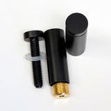 Standoffs - Aluminum with Black Satin Finish - 19mm Diameter x 50mm Length x M10 thread