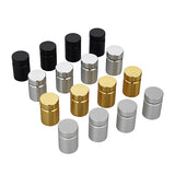 Aluminium Cap & Spacer Standoff with Satin Black Finish - 22mm x 25mm