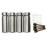 Aluminium Cap & Spacer Standoff with Natural Silver Finish - 22mm x 51mm
