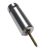 Aluminium Cap & Spacer Standoff with Natural Silver Finish - 22mm x 51mm