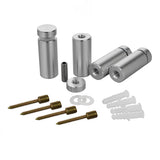 Aluminium Cap & Spacer Standoff with Natural Silver Finish - 22mm x 51mm