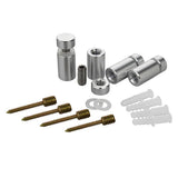 Aluminium Cap & Spacer Standoff with Natural Silver Finish - 22mm x 25mm