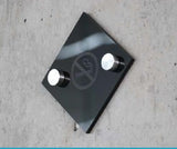 19mm - Brass mirror cap, Satin Chrome finish 