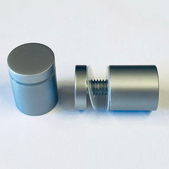 Aluminium Standoff with Satin Silver Finish - 25mm x 25mm x M10 Thread