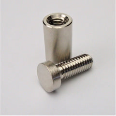 Standoffs - Brass Fitting with Satin Chrome finish - 13mm Diameter x 25mm Length x M8 Thread