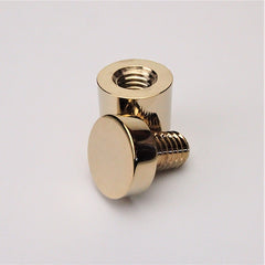 Brass Fitting with Polished Gold finish - 19mm Diameter x 19mm Length x M10 Thread