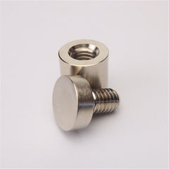 Standoffs - Brass Fitting with Satin Chrome finish - 19mm Diameter x 19mm Length x M10 Thread