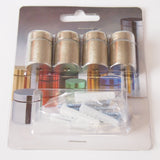 19mmx19mm brass standoff spacer satin chrome blister pack