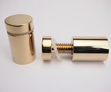19mm x 25mm Brass polished gold stand off 