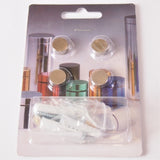 12 mm - Brass mirror cap, Satin Chrome finish, in blister pack 