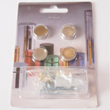 15 mm - Brass mirror cap, Satin Chrome finish, in blister pack 