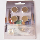 Brass mirror cap, Satin Chrome finish in blister pack 