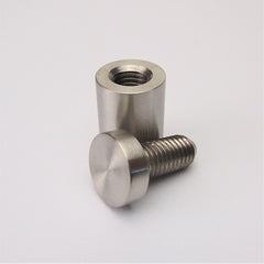 Stainless Steel with brushed Finish - 19mm Diameter x 25mm Length x M10 Thread