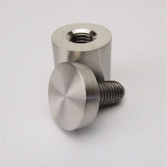Standoffs - Stainless Steel with brushed Finish - 25mm Diameter x 25mm Length x M10 Thread