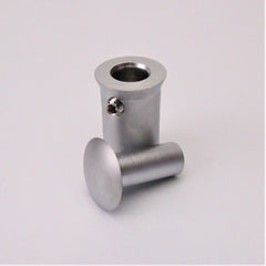 Standoffs - Brass Lateral Lock -Tamper Proof - Silver Finish - 16mm Diameter x 23mm Length x 8mm Spigot