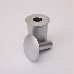 Standoffs - Brass Lateral Lock -Tamper Proof - Silver Finish - 23mm Diameter x 27mm Length x 8mm Spigot