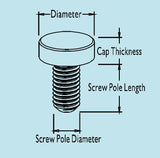 Stand Off Spacer cap Dimensions