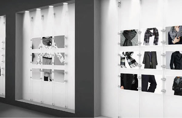 Wall to wall fittings with 3m stainless cable – anders-sign-fittings