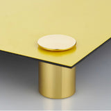 Aluminium Round Thin Head Standoff with Yellow/Gold Finish - 13mm x 21mm